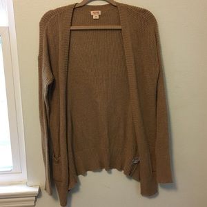 Mossimo target tan beige pocket cardigan